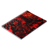 Spiral-Notizbuch rotes Texturell im Dunkeln Notizblock (Linke Seite)