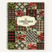 Spiral Notizbuch Weihnachten Vintage Patchwork (Vorderseite)