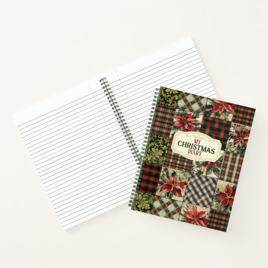 Spiral Notizbuch Weihnachten Vintage Patchwork (Innenseite)