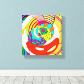 Spiral of Lines and Colors Leinwanddruck (Insitu (Holzboden))