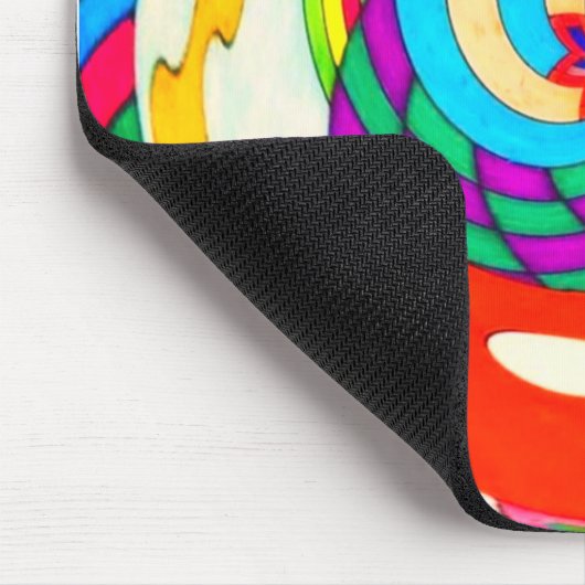 Spiral of Lines and Colors Mousepad (Ecke)