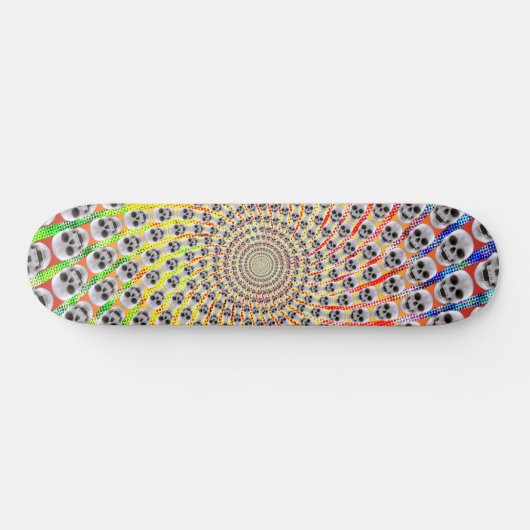 Spiral of Skulls: Psychedelic Edition: Skateboard (Horizontal)