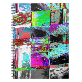 Spiral Photo Notebook – Abstract Grid Notizblock
