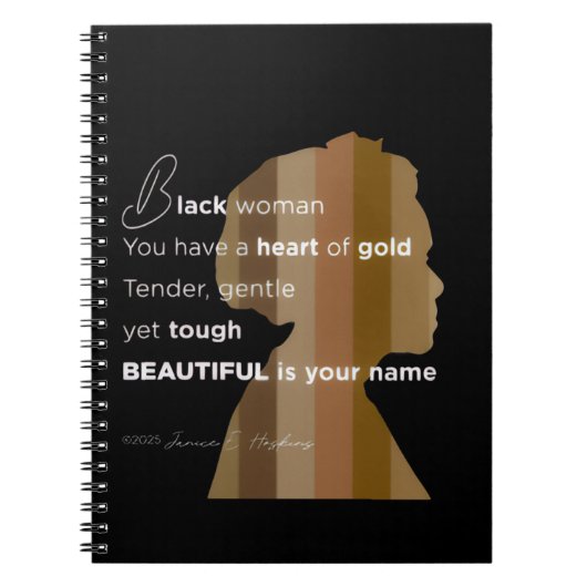Spiral Photo Notebook 'Beautiful is your name" Notizblock (Vorderseite)