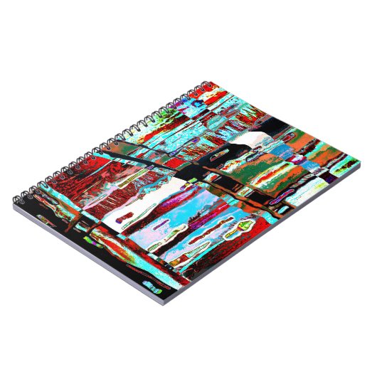 Spiral Photo Notebook Collapse Reflection Abstract Notizblock (Linke Seite)
