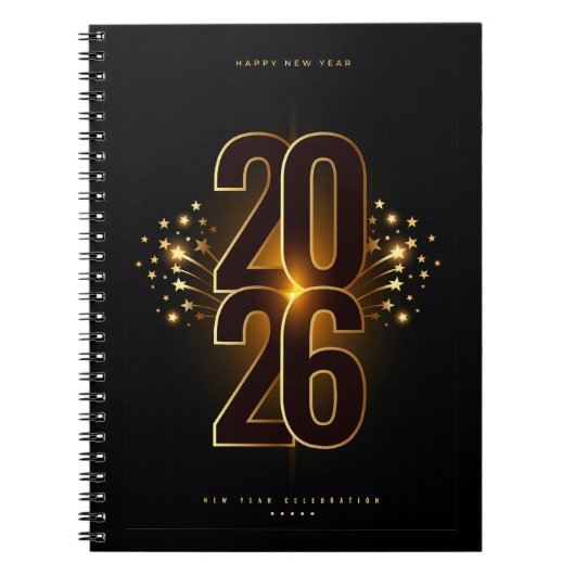 Spiral Photo Notebook-Happy New Year 2026 Notizblock (Vorderseite)