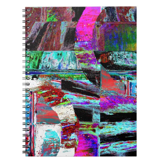 Spiral Photo Notebook – Neon Pulse Notizblock (Vorderseite)