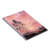Spiral Photo Notebook – Pink Sunset Landscape  Notizblock (Rechte Seite)