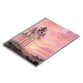 Spiral Photo Notebook – Pink Sunset Landscape  Notizblock (Linke Seite)
