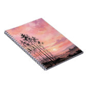 Spiral Photo Notebook – Pink Sunset Landscape Notizblock (Rechte Seite)