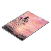 Spiral Photo Notebook – Pink Sunset Landscape Notizblock (Linke Seite)