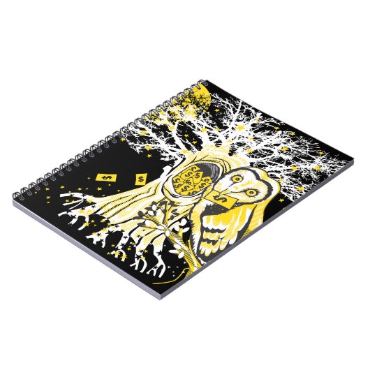 Spiral Photo Notebook – Urban Tree Owl & Wealth Notizblock (Linke Seite)
