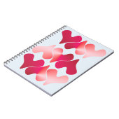 Spiral Photo Notebook with hearts and blue backgro Notizblock (Linke Seite)
