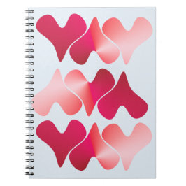 Spiral Photo Notebook with hearts and blue backgro Notizblock