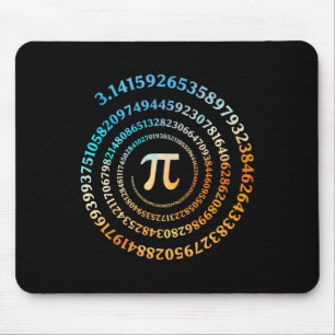 Spiral Pi Day Retro Pi Nummer 3.14 Symbol Pi Tag M Mousepad
