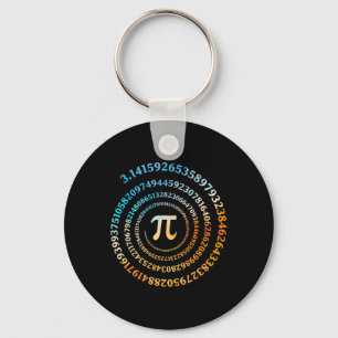 Spiral Pi Day Retro Pi Nummer 3.14 Symbol Pi Tag M Schlüsselanhänger