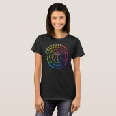 Spiral Pi Farbnummern Math Funny Pi Day Math Tee (Vorne ganz)