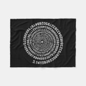 Spiral Pi Math Shirt Fleecedecke (Vorderseite (Horizontal))