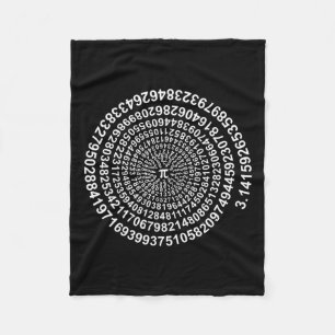Spiral Pi Math Shirt Fleecedecke