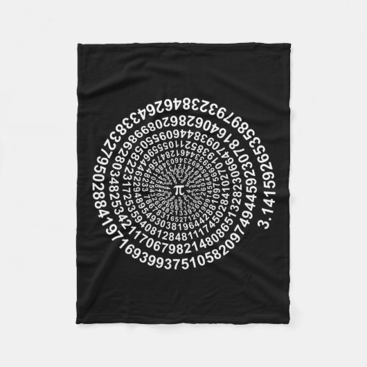 Spiral Pi Math Shirt Fleecedecke (Vorderseite)