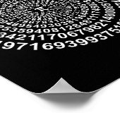 Spiral Pi Math Shirt Poster (Ecke)