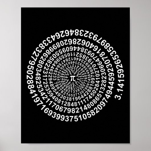Spiral Pi Math Shirt Poster (Vorne)
