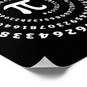 Spiral Pi Shirt Pi Day Math Lover Poster (Ecke)
