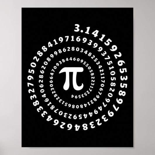 Spiral Pi Shirt Pi Day Math Lover Poster (Vorne)