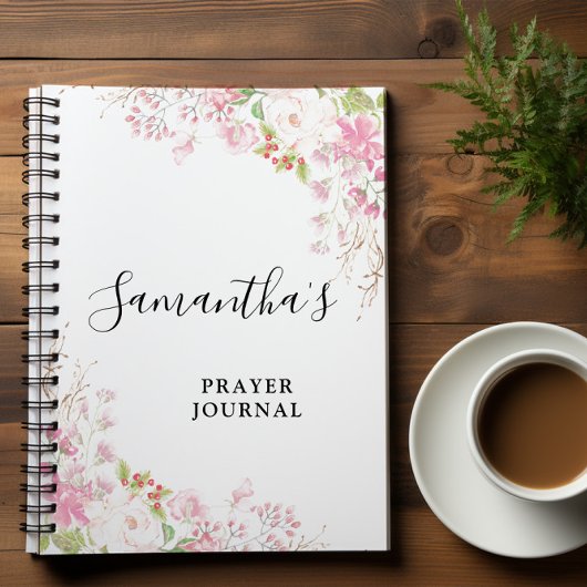 Spiral Pink Floral Bible Verse Journal-Notebook Notizblock