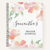 Spiral Pink Floral Prayer Journal-Notebook Notizblock (Vorderseite)