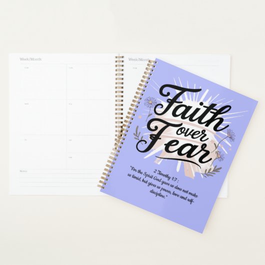 Spiral Planner with 2 Timothy 1:7Bible Verse Planer (Anzeige)