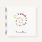 Spiral Quote Teacher Notebook-Personalized  Notizblock (Vorderseite)