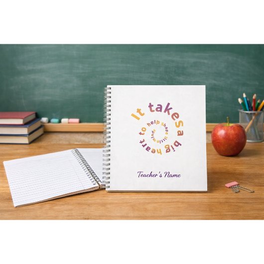 Spiral Quote Teacher Notebook-Personalized  Notizblock