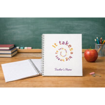Spiral Quote Teacher Notebook-Personalized 