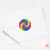Spiral Rainbow Burst Runder Aufkleber (Umschlag)