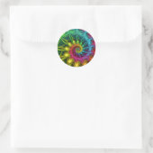 Spiral Rainbow Fraktal Runder Aufkleber (Tasche)