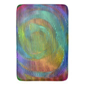 Spiral Rainbow mit Relief und chaotischen Streifen Badematte (Vorderseite Vertikal)