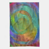 Spiral Rainbow mit Relief und chaotischen Streifen Geschirrtuch (Vertikal)
