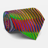 Spiral Rainbow mit Relief und chaotischen Streifen Krawatte (Gerollt)