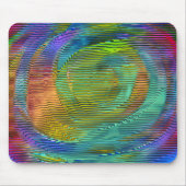 Spiral Rainbow mit Relief und chaotischen Streifen Mousepad (Vorne)