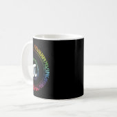 Spiral Rainbow Nerd Mah Geek Mathematiker Pi Day Kaffeetasse (Vorderseite Links)