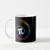 Spiral Rainbow Nerd Mah Geek Mathematiker Pi Day Kaffeetasse (Links)
