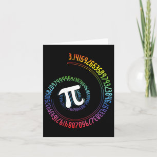 Spiral Rainbow Nerd Mah Geek Mathematiker Pi Day Karte
