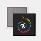 Spiral Rainbow Nerd Mah Geek Mathematiker Pi Day Magnet (Vorderseite/Rückseite)