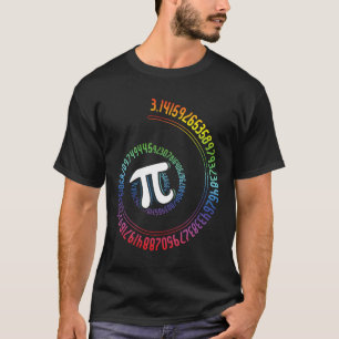 Spiral Rainbow Nerd Mah Geek Mathematiker Pi Day T-Shirt