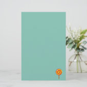 Spiral Red Yellow Lollipop Briefpapier (Stehend Vorderseite)