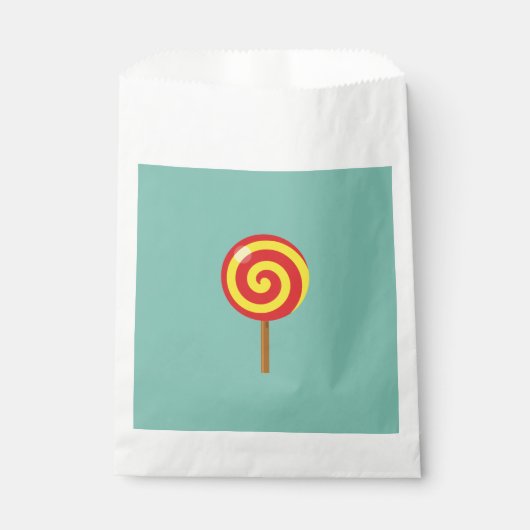 Spiral Red Yellow Lollipop Geschenktütchen (Vorderseite)