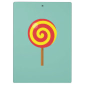 Spiral Red Yellow Lollipop Klemmbrett (Rückseite)