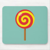 Spiral Red Yellow Lollipop Mousepad (Vorne)