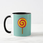Spiral Red Yellow Lollipop Tasse (Links)